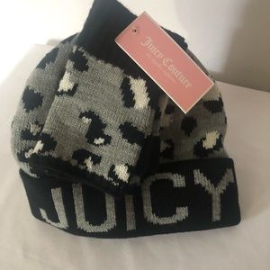 Juicy Couture beanie and glove set.